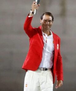 Rafael Nadal Paris 2024 Olympics Red Blazer Rafael Nadal Paris 2024 Olympics Red Blazer