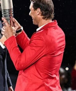 Rafael Nadal Paris 2024 Olympics Red Blazer Rafael Nadal Paris 2024 Olympics Red Blazer