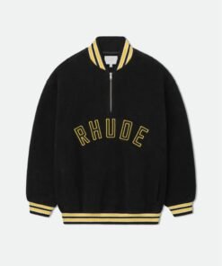 Rhude Quarter-Zip Pullover Varsity Jacket