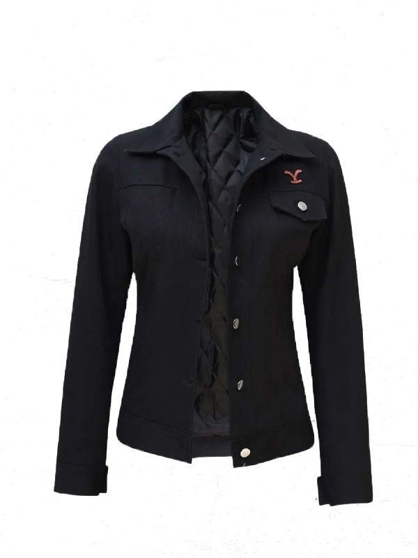 Rip Wheeler Yellowstone Black Jacket For Women Rip Wheeler Yellowstone Black Jacket For Women