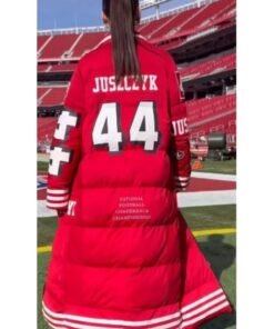 Alternative view of San Francisco 49ers Kristin Juszczyk Puffer Coat