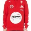 Erin Andrews San Francisco 49ers Black Quarter-Zip Hoodie Scuderia Ferrari F1 Las Vegas Gp Pullover Hoodie
