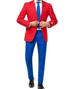 Alternative view of Spider Man Far From Home Red Tuxedo Blazer