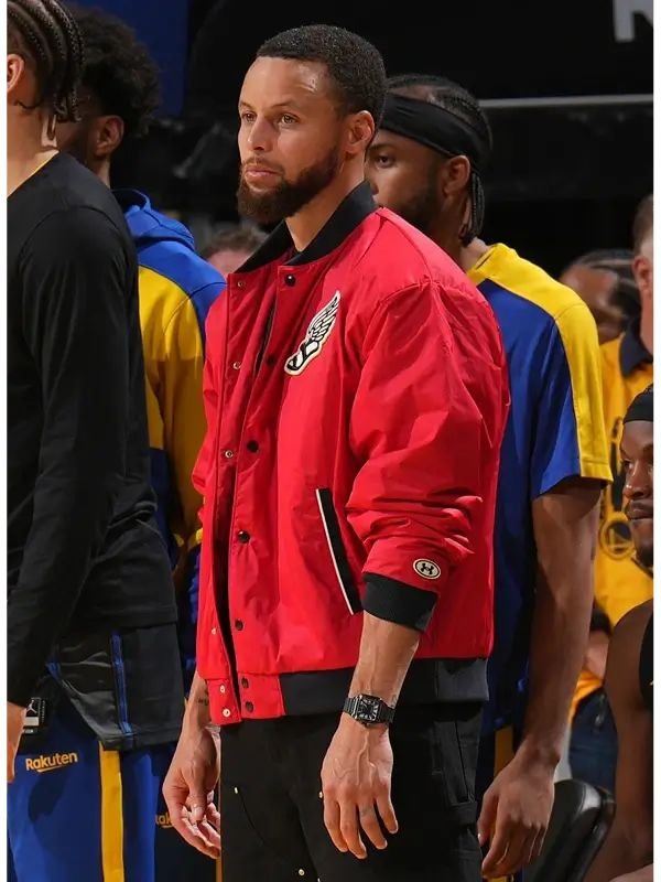 Steph Curry Red Jacket | Steph Curry UA Icon Varsity Jacket