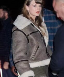 Taylor Swift Aviator Shearling Jacket