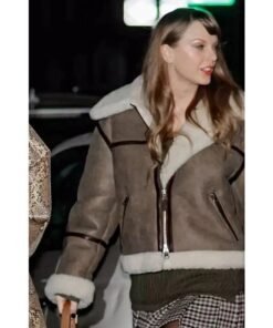 Taylor Swift Aviator Shearling Jacket