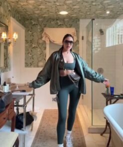 Olivia Culpo Green Bomber Jacket