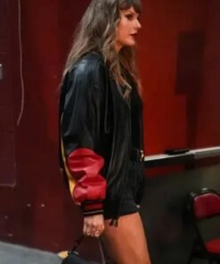 Taylor Swift Chiefs Leather Bomber Jacket Taylor Swift Chiefs Leather Bomber Jacket