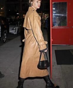Taylor Swift Leather Trench Coat Taylor Swift Leather Trench Coat