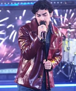 Time Square Performance Joe Jonas Leather Jacket