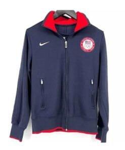 USA Olympic Team Embroidered Print Patch Jacket