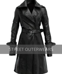 Women's Black Fashionable Biker Leather Coat