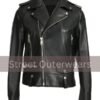 Womens Biker Black High Fashion Street Racer Motorcycle Jacket