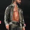 Spike Lee New York Yankees Red Jacket WWE Monday Night Raw 2024 Seth Rollins Leather Jacket