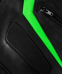 Hailey Bieber Racer Oversized Panelled Leather Jacket Hailey Bieber Racer Oversized Panelled Leather Jacket