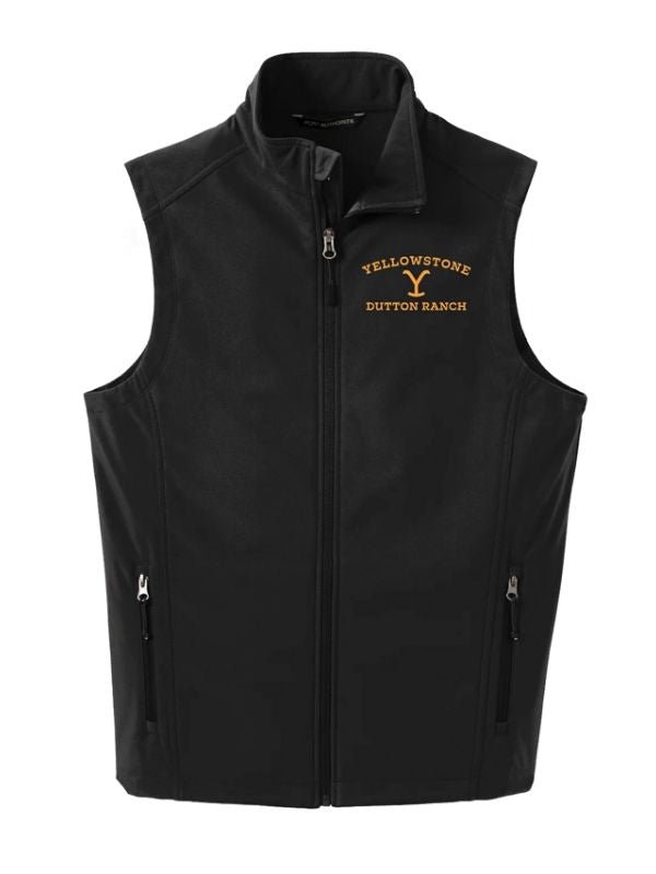 Yellowstone Dutton Ranch Logo Core Soft Shell Vest Yellowstone Dutton Ranch Logo Core Soft Shell Vest