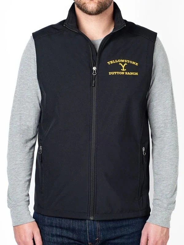 Yellowstone Dutton Ranch Logo Core Soft Shell Vest Yellowstone Dutton Ranch Logo Core Soft Shell Vest - Image 3