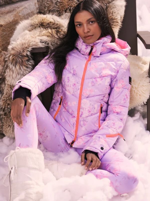BOGNER Fire+Ice x LoveShackFancy Saelly Ski Jacket BOGNER Fire+Ice x LoveShackFancy Purple Puffer Jacket