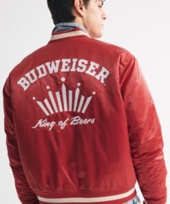 Budweiser Abercrombie Varsity Bomber Jacket
