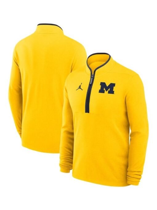 Dusty May Michigan Wolverines Half-Zip Sweatshirt