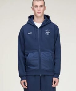 Adidas Spzl Wilpshire Zip Up Hoodie Navy