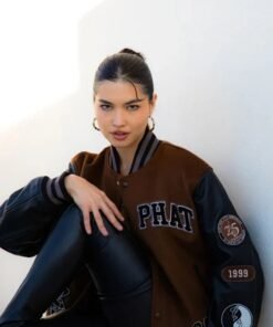 Baby Phat Brown Black Varsity Jacket