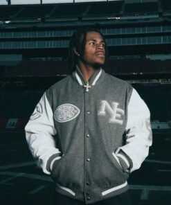 CNCPTS x Nike x Patriots 2025 Rivalries Wool Varsity Set In Jacket – Grey White