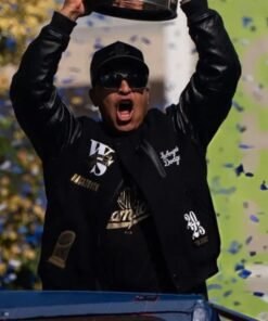 Dave Roberts Dodgers World Series Championship Black Varsity Jacket