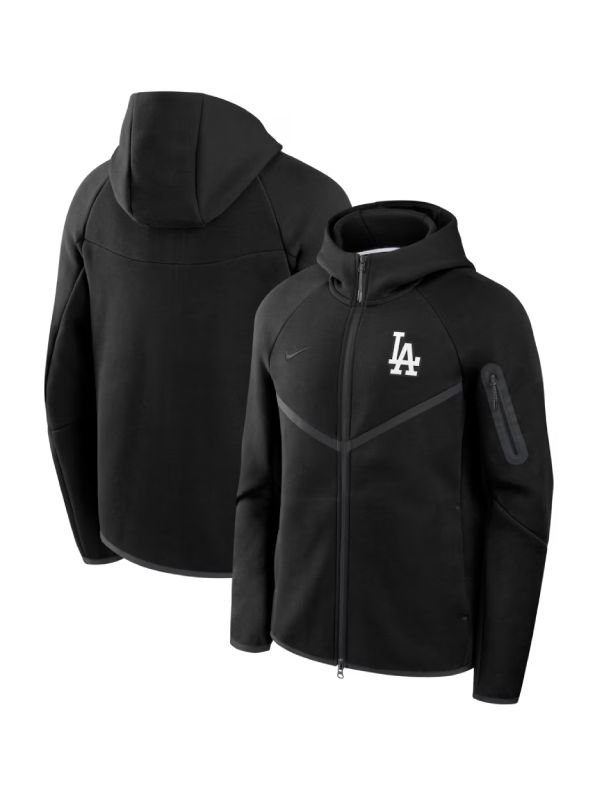 Los Angeles Dodgers Nike Tech Fleece Windrunner Hoodie Jacket Los Angeles Dodgers Nike Tech Fleece Windrunner Full Zip Hoodie Jacket Black