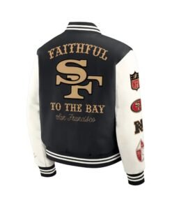 San Francisco 49ers Nike Rivalries Varsity Jacket San Francisco 49ers Nike Black Rivalries Varsity Jacket