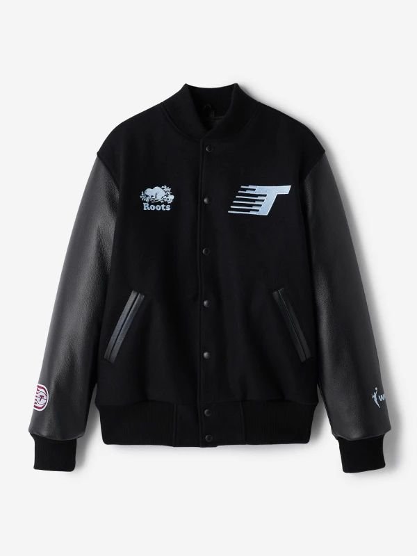 Sandy Brondello Roots Toronto Tempo Varsity Jacket Sandy Brondello Roots Toronto Tempo Varsity Jacket Black