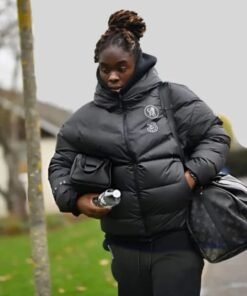 Chelsea FC UEFA Womens Champions League Black Puffer Jacket