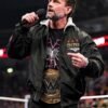 CM Punk Black Hooded Bomber Jacket