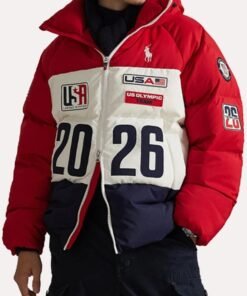 Olympics 2026 Polo Ralph Lauren Team USA Closing Ceremony Jacket 2026 Team USA Closing Ceremony Puffer Jacket with Hood