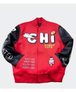 Chicago Windy City Red Varsity Jacket