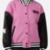 Hello Kitty Pink & Black Varsity Bomber Jacket