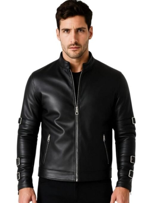 Game K Dash King of Fighters Black Leather Jacket