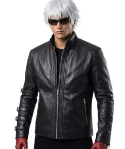 K Dash King of Fighters Black Leather Jacket