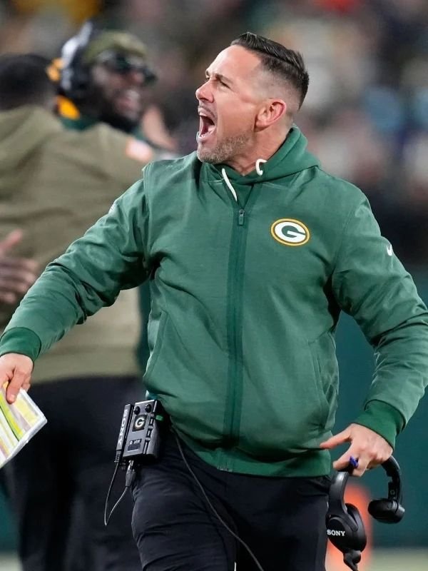 Matt LaFleur Packers Bomber Jacket Matt LaFleur Packers Sideline Bomber Jacket