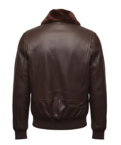 Mens Vintage Legacy A-2 Brown Leather Bomber Jacket