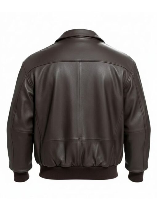Mens Vintage Heritage A-2 Brown Leather Bomber Jacket