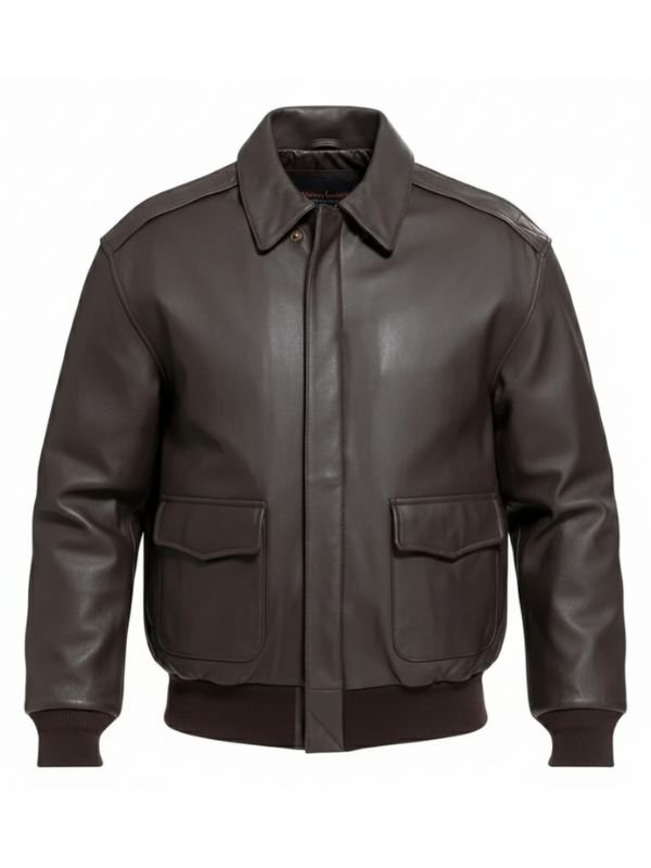 Mens Vintage Heritage A-2 Brown Leather Bomber Jacket Mens Vintage Heritage A-2 Brown Leather Bomber Jacket