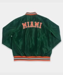 Miami Hurricanes Retro Sebastian Bomber Jacket Green