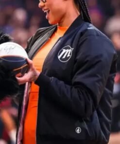 Phoenix Mercury Satou Sabally Black Bomber Jacket