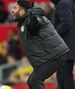 Premier League 2025 Ruben Amorim Manchester United Hooded Jacket Black