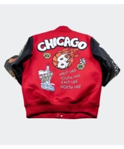 Chicago Windy City Red Varsity Jacket