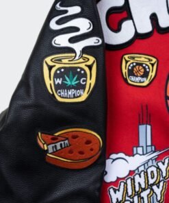 The Chi Chicago Windy City Red Varsity Jacket