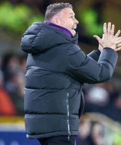 Wolverhampton Wanderers Rob Edwards Black Hooded Puffer Jacket