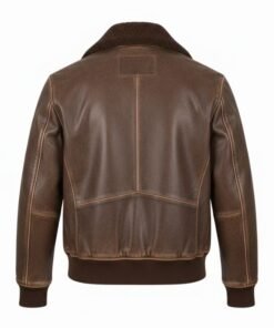Womens Heritage Distressed Brown Leather Biker Jacket