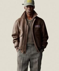 Aime Leon Dore Worlds Borough Leather Flight Jacket